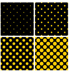 Tile Summer Pattern Set With Yellow Polka Dots