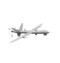 Abstract Unmanned Military Drone Isolated On White