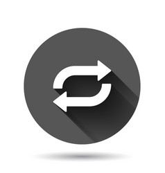 Arrow Rotation Icon In Flat Style Sync Action