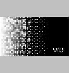 Black And White Pixel Effect Geometric Banner