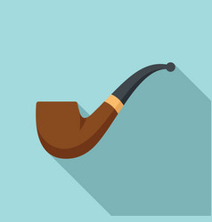 Classic Smoke Pipe Icon Flat Old Smoker