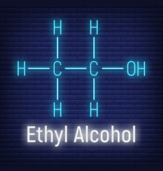 Ethyl Spirit Alcohol Glow Neon Style Concept