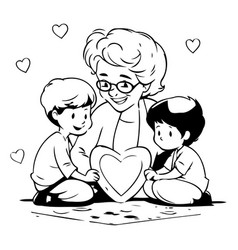 Grandmother With Grandchildren Playing Board Game