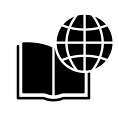 International Education Silhouette Icon Global