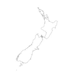 New Zealand Country Map Outline