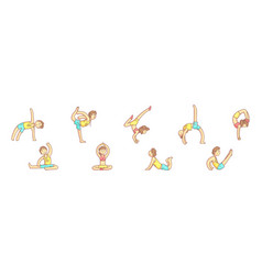 People Character Yoga Practice Do Physical