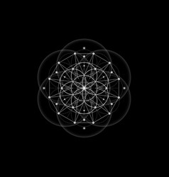 Sacred Geometry Flower Of Life Lotus Flower Logo