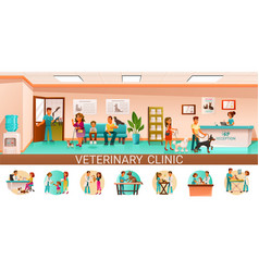 Veterinary Clinic Cartoon Infographic