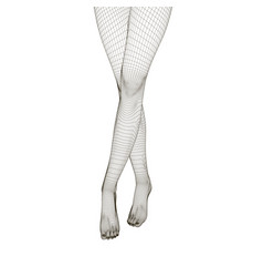 Wireframe Slender Crossed Female Legs Front