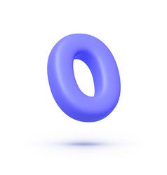 Zero Number 3d Modern 3d Icon With Zero Number 3d