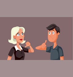 Couple Disagreeing Making Ok And Not Ok Gesture