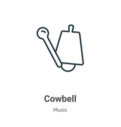 Cowbell Outline Icon Thin Line Black Icon