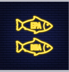 Epa Dha Drops Set Neon Icon Omega Three