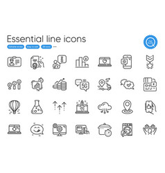 Like App Approved And Decreasing Graph Line Icons