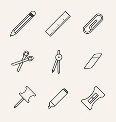 Stationary Line Logo Set Design Bundle