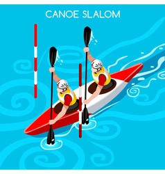 Kayak Slalom Double 2016 Summer Games Isometric 3d