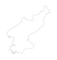 North Korea Country Map Outline