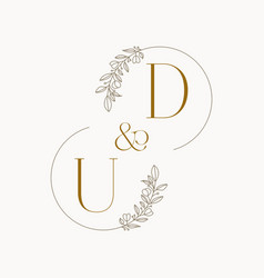 Ud Logo Initials Wedding Monogram Logo Design In