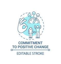 Commitment To Positive Change Concept Icon