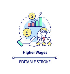 Higher Wages Concept Icon