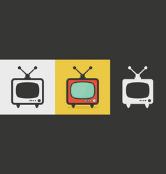 Vintage Tv Set Icons Design