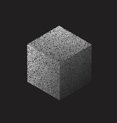 3d Cube Made With Dots