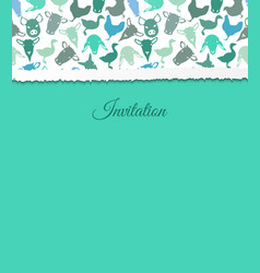 Domestic Farm Animal Theme Invitation Background