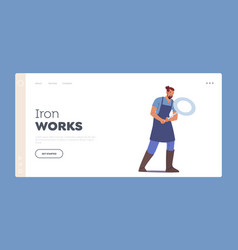 Iron Works Landing Page Template Forgery