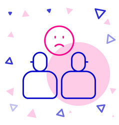 Line Complicated Relationship Icon Isolated On