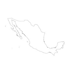 Mexico Country Map Outline