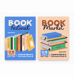 Book Festival Fair Ad Poster Designs Promo Flyer