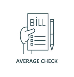 Average Check Line Icon Linear Concept