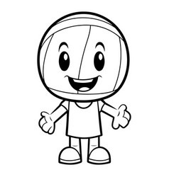 Basketball Helmet Cartoon Mascot Character