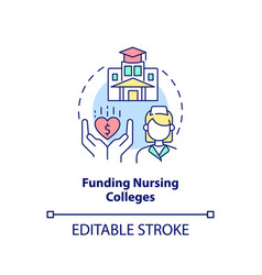 Funding Nursing Colleges Concept Icon