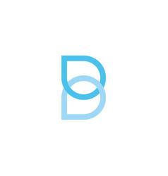 Letter B Linked Blue Water Drop Logo