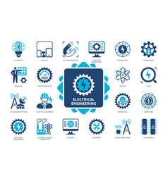 Electrical Engineering Solid Icon Set