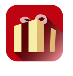 Red Square 3d Giftbox Icon