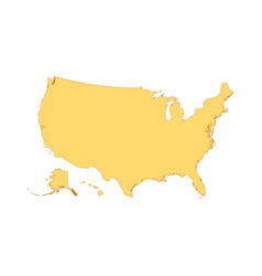 United States Map Color Line Element Border Of