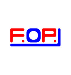 Fop Letter Logo Creative Design With Graphic