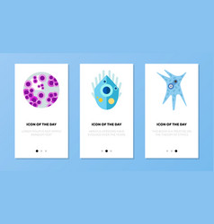 Microbes And Microorganisms Flat Icon Set