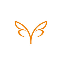 Letter Y Beauty Fly Wings Symbol Logo