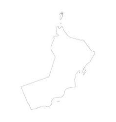 Oman Country Map Outline