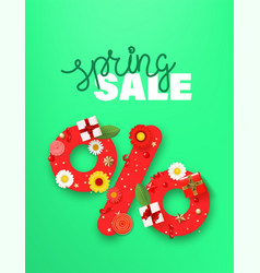 Spring Sale Vertical Banner With Season Elements