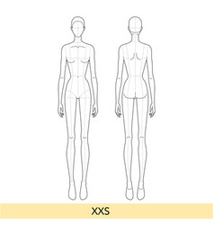 Xxs Size Women Fashion Template 9 Nine Head Size