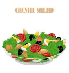 Caesar Salad In A Transparent Bowl