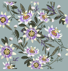 Fashion Seamless Pattern With Flowers