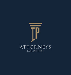 Ip Initial Monogram Logo For Law Office Lawyer