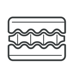 Orthopedic Mattress Layers Isolated Linear Icon