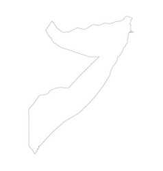 Somalia Country Map Outline