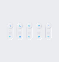 Five Vertical Rounded Elements For Infographic